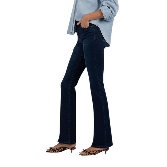 Kut From The Kloth  Mid-rise Flare Navy Blue Jeans(Size 10) - Picture 3 of 10